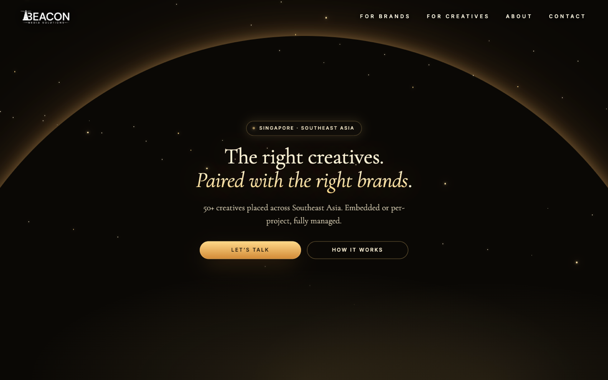 Beacon Media Solutions homepage hero