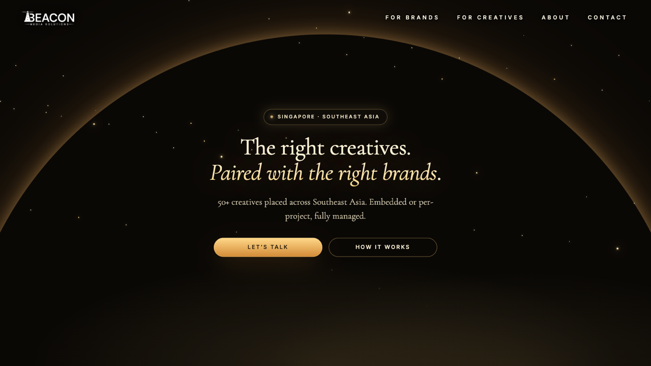 Beacon Media Solutions website homepage